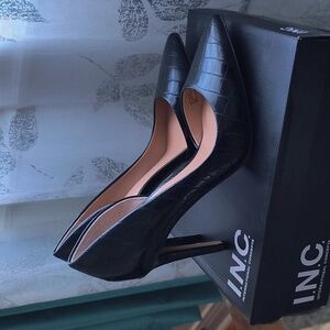Inc International Concepts Kenjay d'Orsay Pumps created Black Croco Prin…
